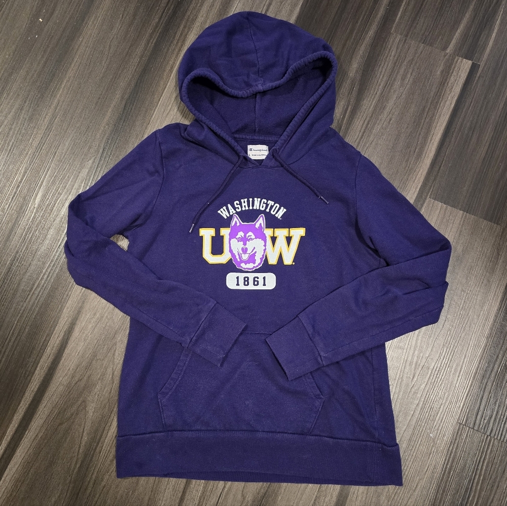 VINTAGE UNIVERSITY OF WASHINGTON/ CHAMPION Women's Hoodie, Husky Purple, Large